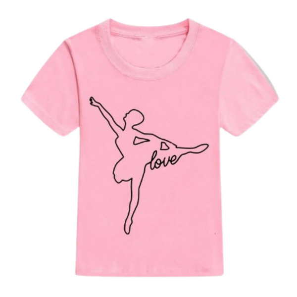 Ditto Dancewear Children's Love Dance T-Shirt - Pale Pink*