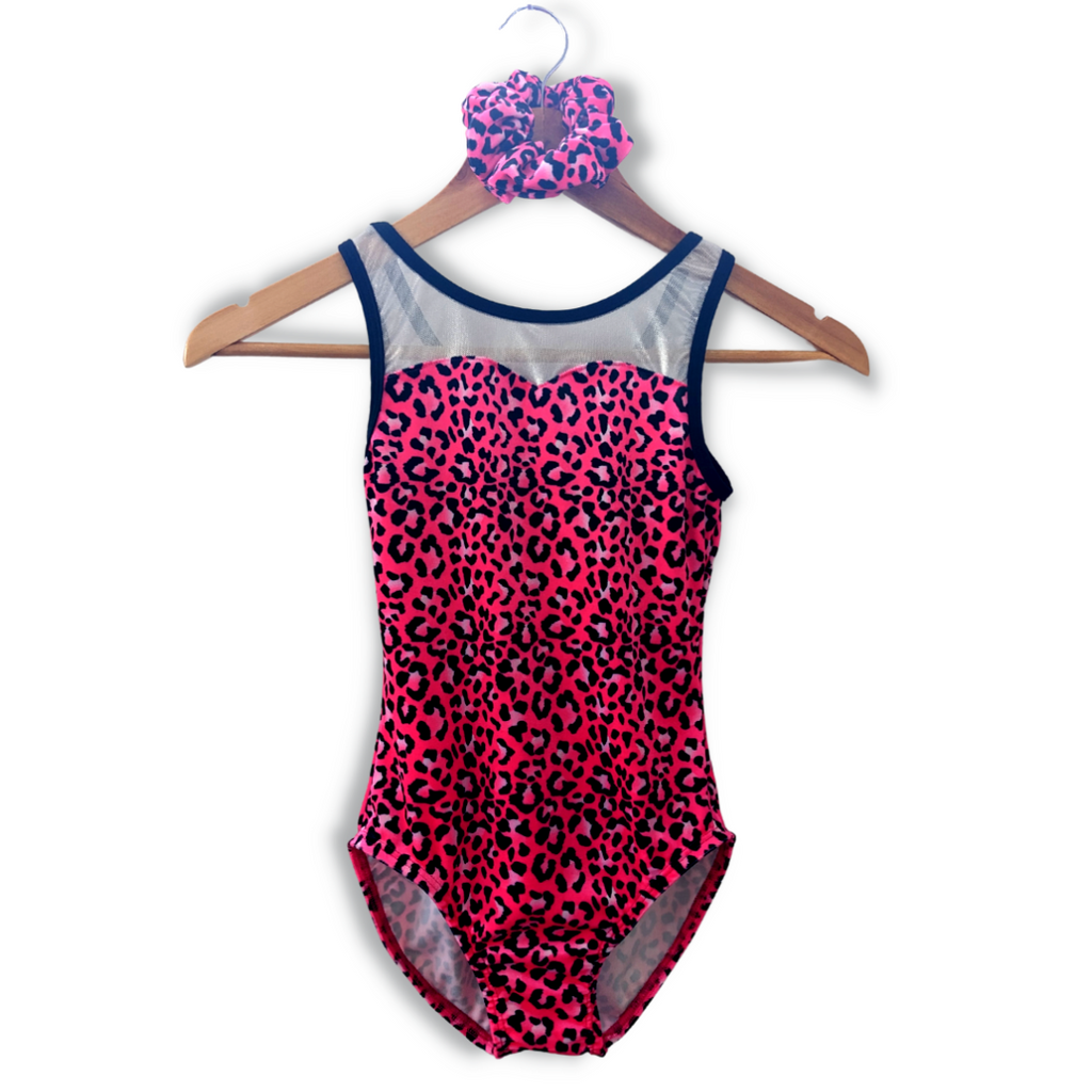 d:d Collection Sweetheart Gymnastics Leotard - Cheeky Cheetah