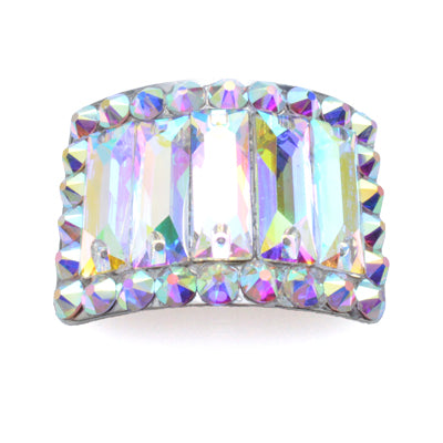 Irish Hard Shoe Buckles - 5 Bar Buckle - AB Diamante