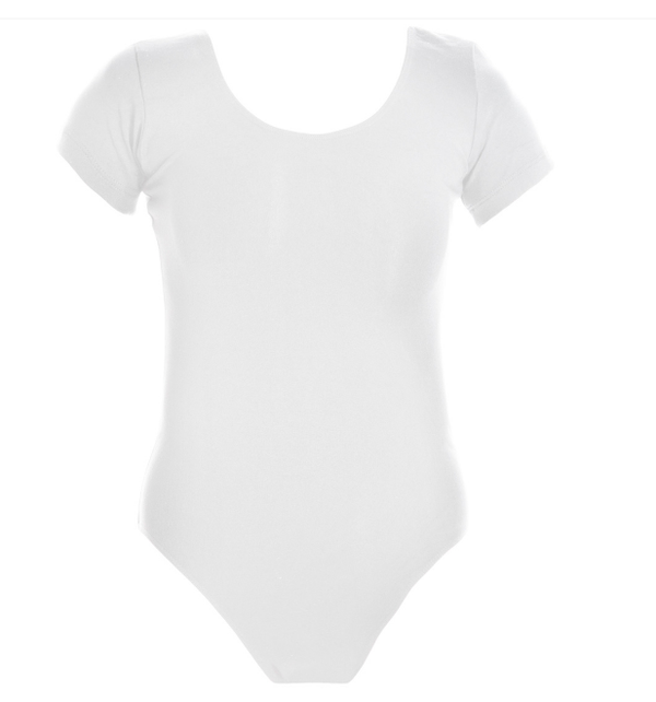 PW Dancewear Cap Sleeve Leotard - White