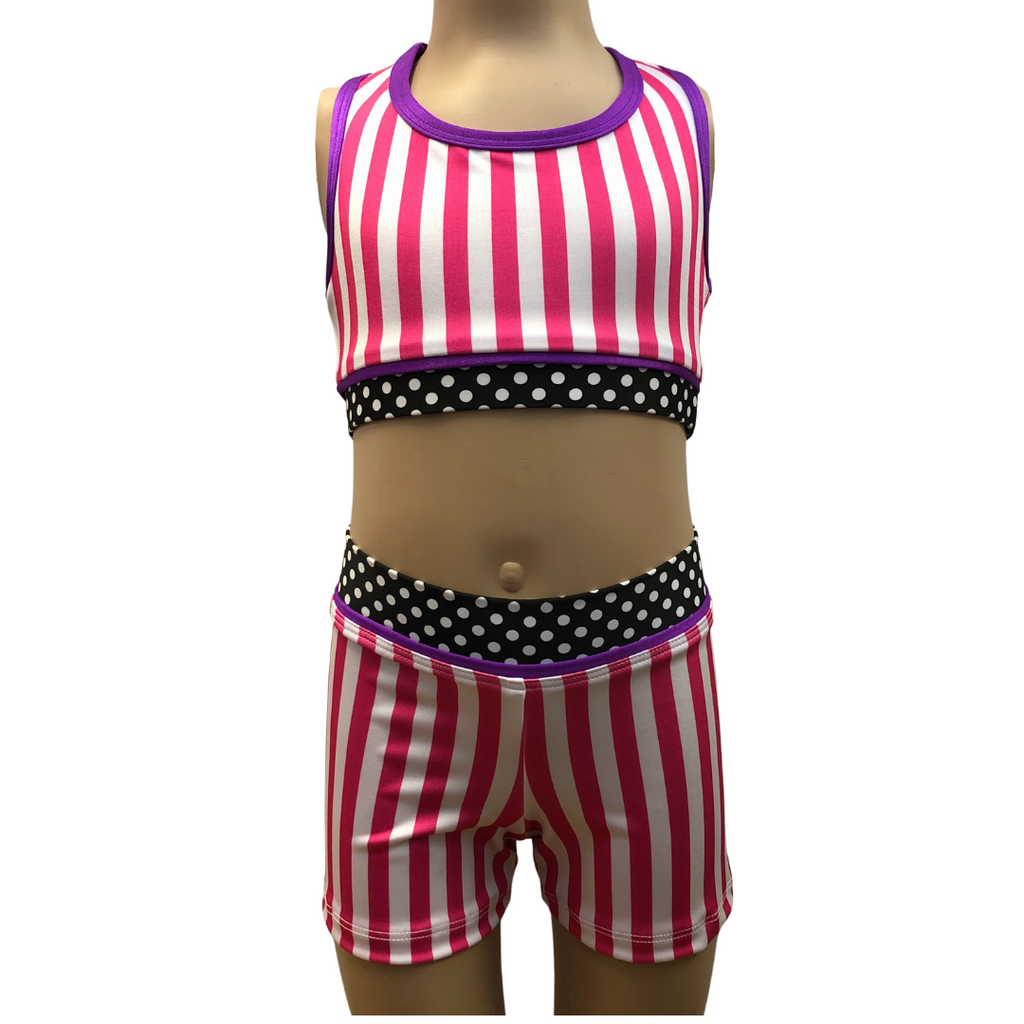 Identity Costuming Gym Set - Candy Stripe | Purple
