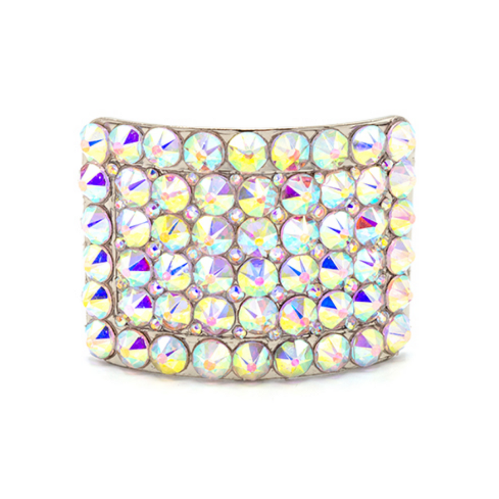 Irish Hard Shoe Buckles - Classic Deluxe - AB Rhinestone