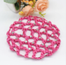 Crochet Bun Cover with Rhinestones