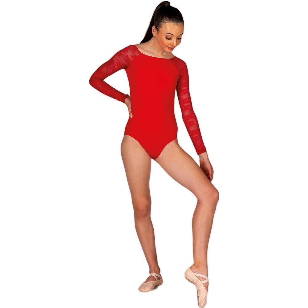 PW Dancewear Adult's Evie Leotard - Rosebud Red