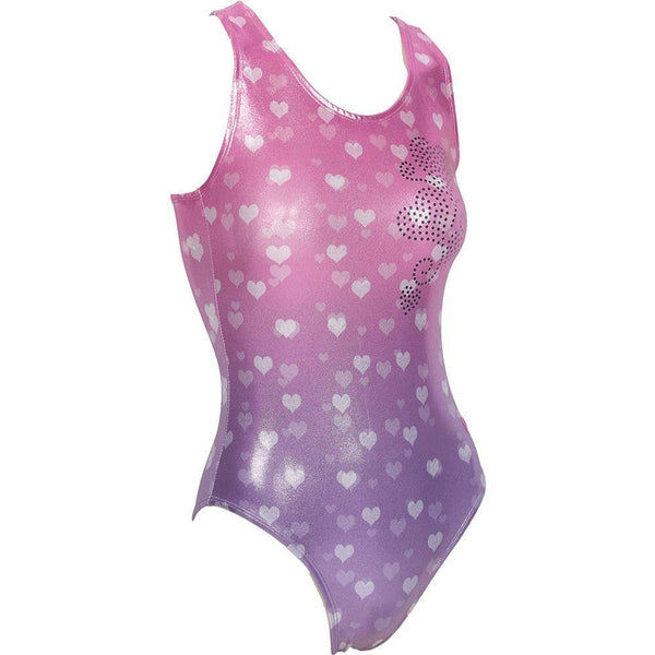 PW Dancewear Hearts Sublimated Leotard - Fuschia