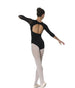 Studio 7 Adult's Michaela 3/4 Sleeve Leotard - Black