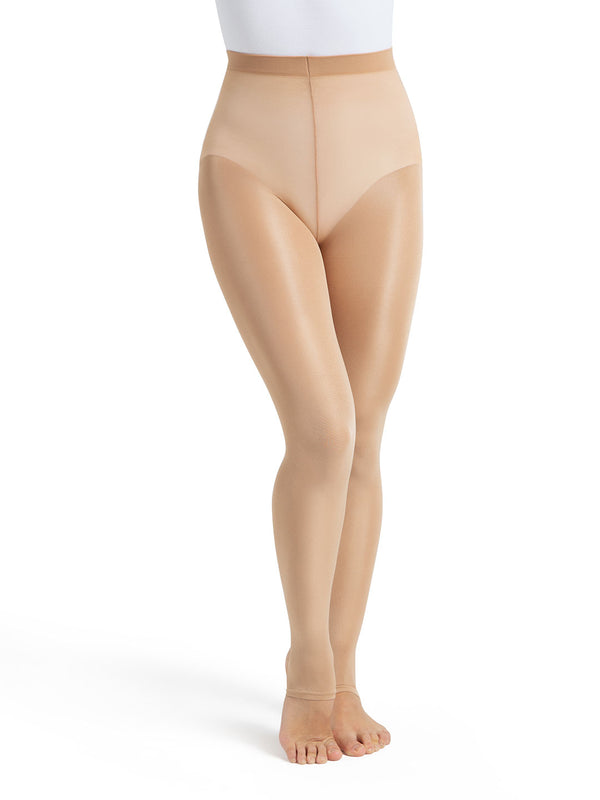 Capezio Children's Ultra Shimmery Stirrup Tights - Caramel