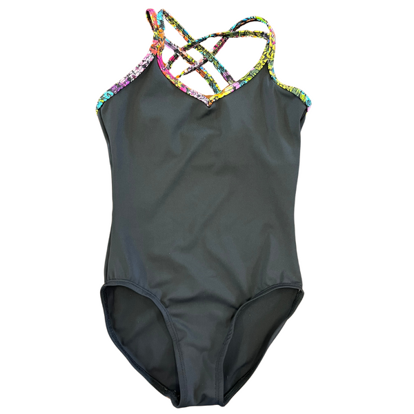 Criss-Cross Contrast Dance Leotard