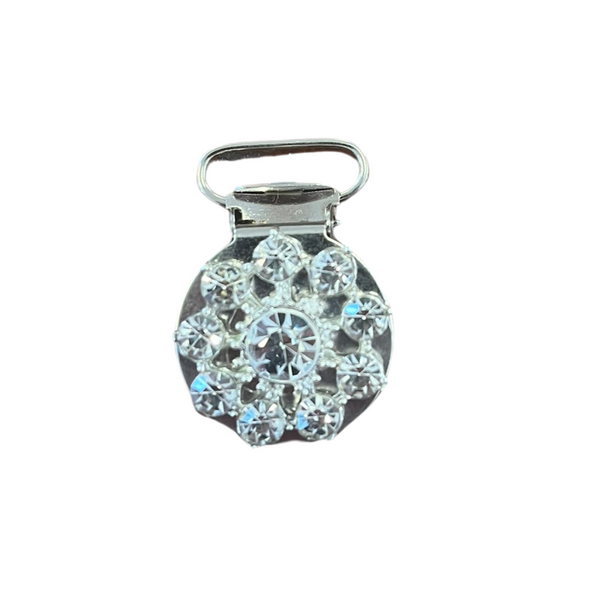 Number clips - Rhinestone Flower