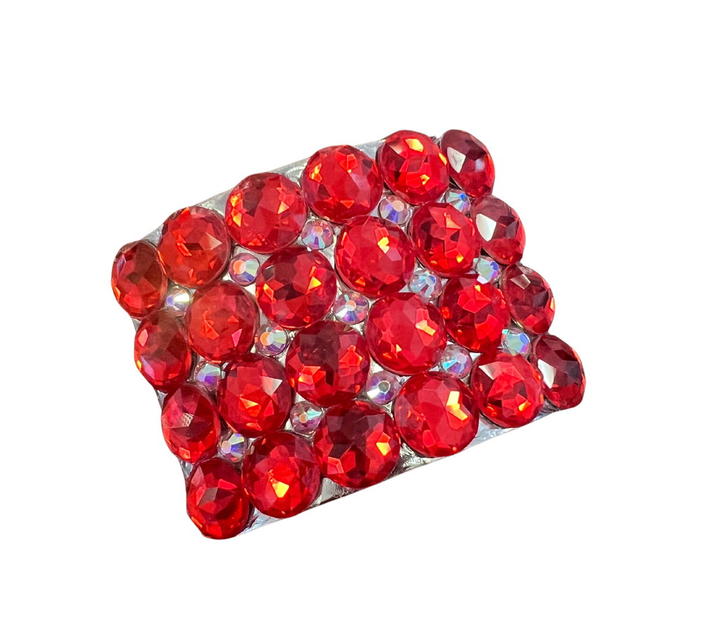 Irish Hard Shoe Buckles - Champion - Red Diamante