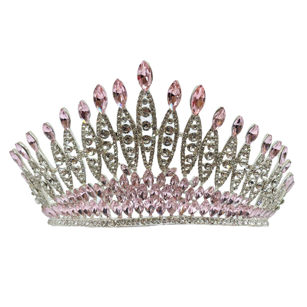 Large Tiara- Radiant Majesty Silver/Pink
