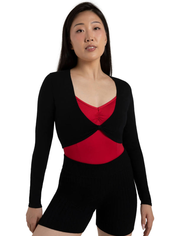 Harmonie Cropped Pinch Sweater - Capezio