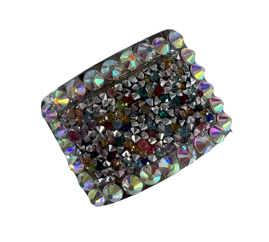 Irish Buckle Rainbow Crushed Crystal Framed in AB Diamantes
