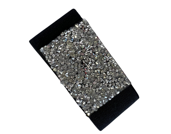 Irish Strap Buckle - Silver Crushed Crystal