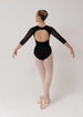 Studio 7 Adult's Michaela 3/4 Sleeve Leotard - Black