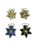 Number Clips - Crystal Flowers