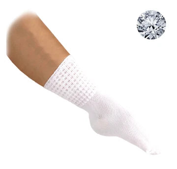 Antonio Pacelli Ultra Low Poodle Socks (Green label)  - Small Clear Diamantes - NEW