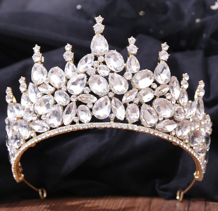 Ditto Dancewear Gold Crown Gem Tiara