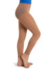 Capezio Footless Tight w Self Knit Waist Band - Light Suntan