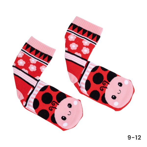 Lolly Kicks Ladybug Socks Size 9-12
