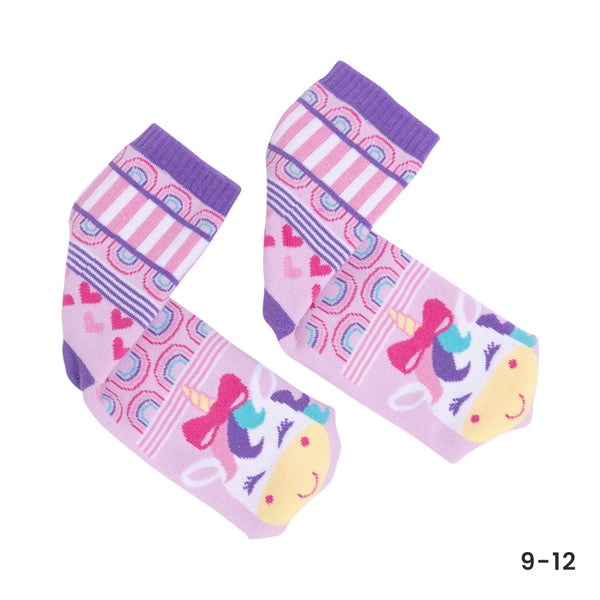 Lolly Kicks Unicorn Socks Size 9-12