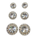 Competition Crystal Stud Earrings - CLEAR - 3 sizes