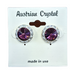Crystal Stud Performance Earrings - Amethyst