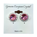 Crystal Stud Performance Earrings - Hot Pink