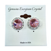 Crystal Stud Performance Earrings - Light Rose