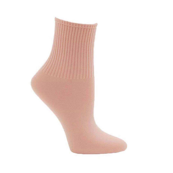 Capezio Ribbed Dance Sock - Salmon Pink