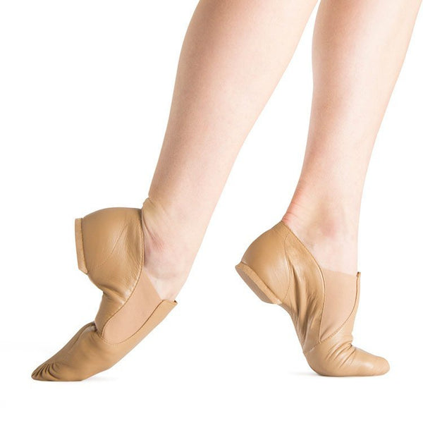 Bloch Elastabootie Childrens Jazz Shoe - Tan