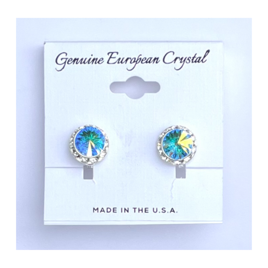 Competition Crystal CLIP-ON Earrings - AB - 3 sizes