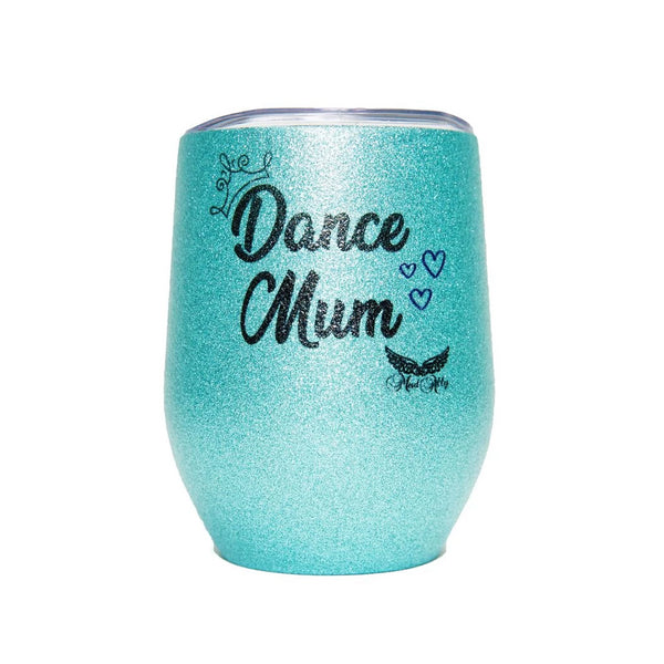 Stemless Glitter Cup Dance Mum - Blue