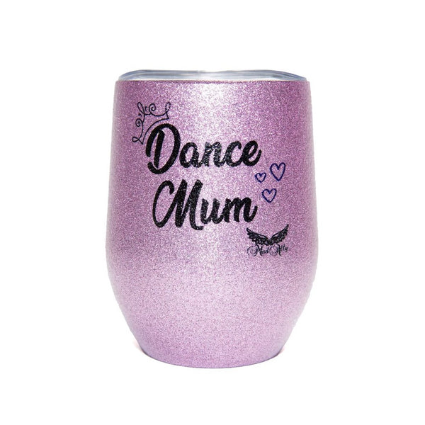 Stemless Glitter Cup Dance Mum - Pink