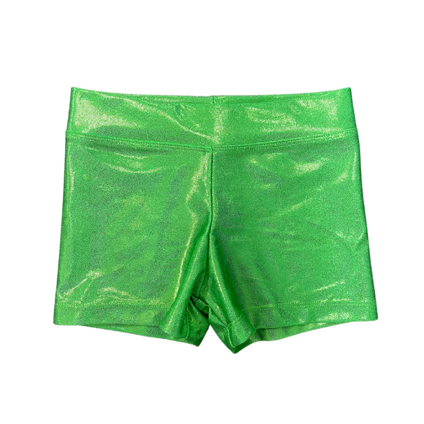 Ditto Dancewear Sparkle Shorts - Lime Green