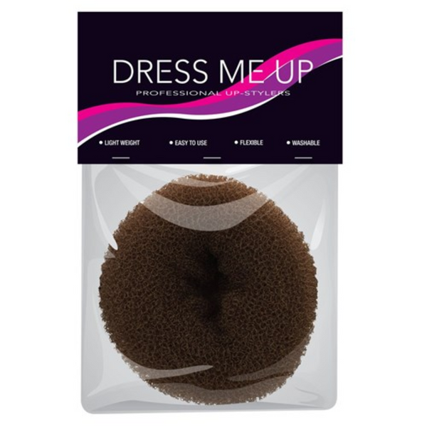 Dress Me Up Hair Donut - Brown - LARGE 10cm