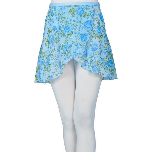 PW Dancewear Adult's Floral Wrap Skirt - Blue