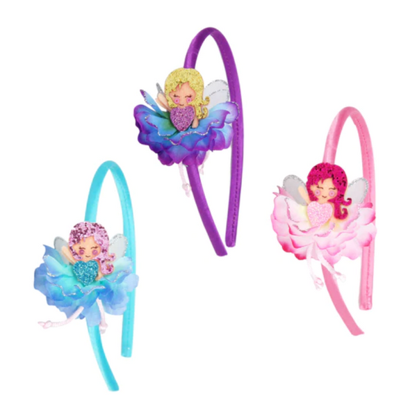 Pink Poppy Glitter Flower Fairy Headband*