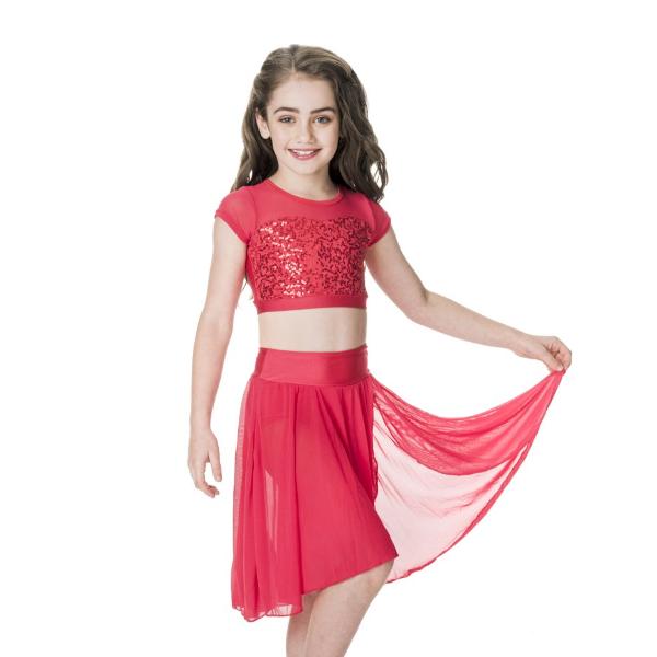 Studio 7 Inspire Mesh Skirt - Red