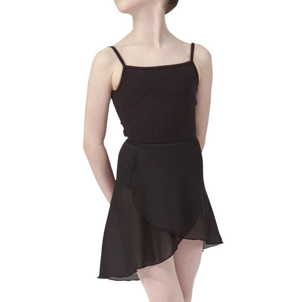 PW Dancewear Women's Long Wrap Skirt - BLACK