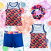 Painted Pizazz Singlet and Shorts Set
