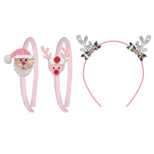 Pink Poppy Christmas Party Headbands - 3 designs