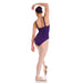 PW Dancewear Adult's Rani Wide Strap Leotard - Purple"