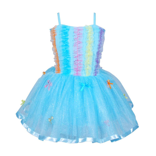 Pink Poppy Ruffles & Bows Dress - Blue