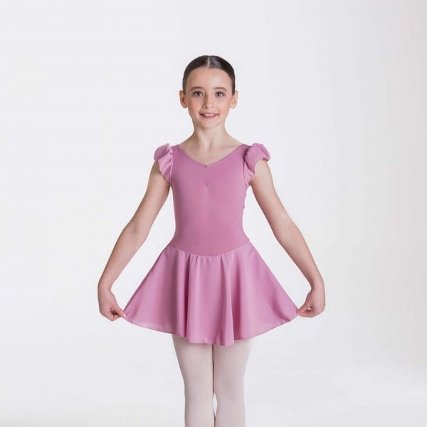 Studio 7 Children's Cap Sleeve Chiffon Dress - Dusty Pink*