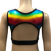 Identity Costuming Rainbow Crop Top - Child 4 ONLY