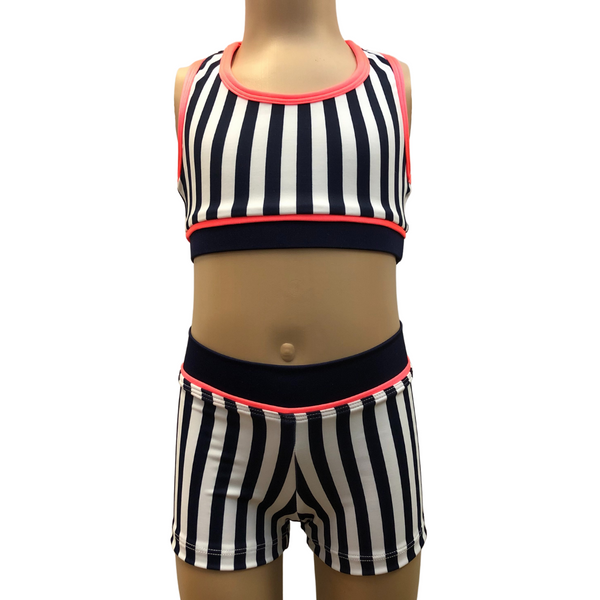 Identity Costuming Gym Set - Navy Stripe | Orange