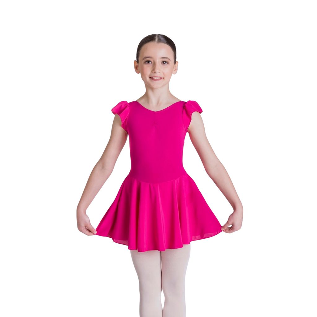 Studio 7 Children's Cap Sleeve Chiffon Dress - Mulberry*